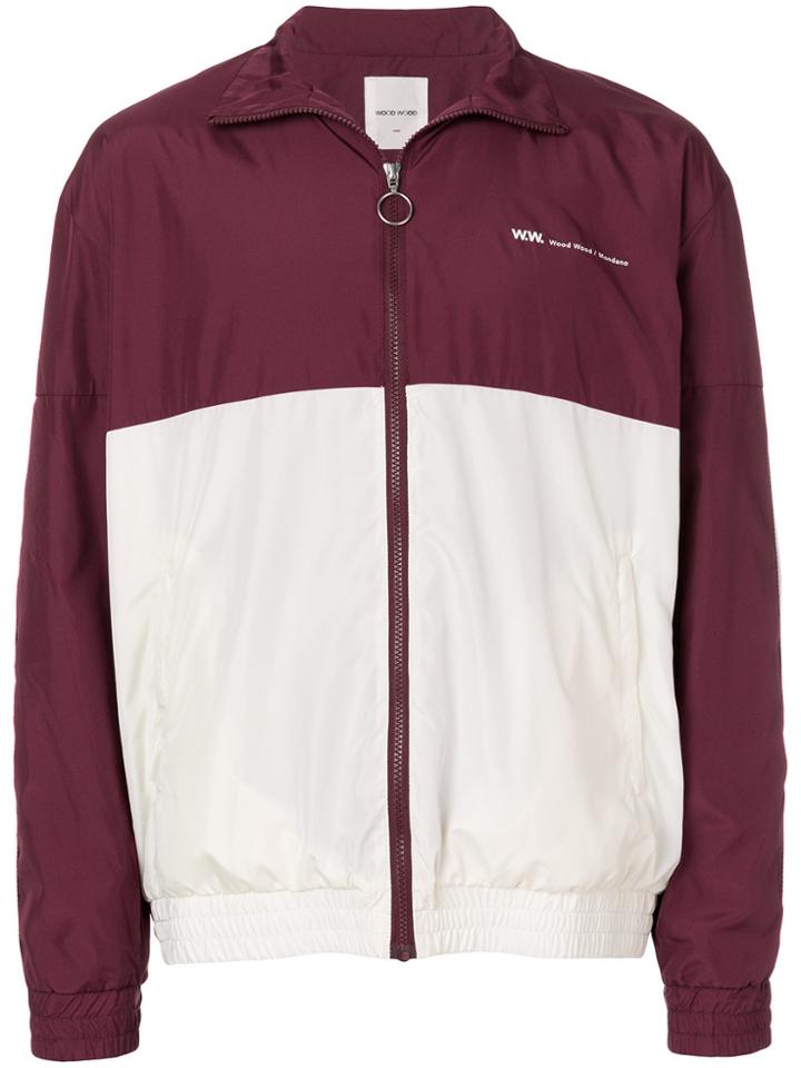 Wood Wood Contrast Zip Jacket - Red