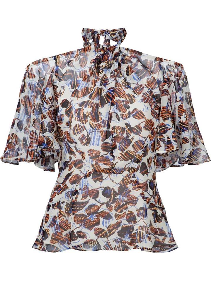 Derek Lam Off-shoulder Neck Knot Blouse