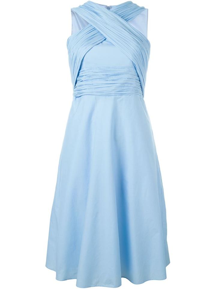 Carven Criss-cross Front Flared Dress