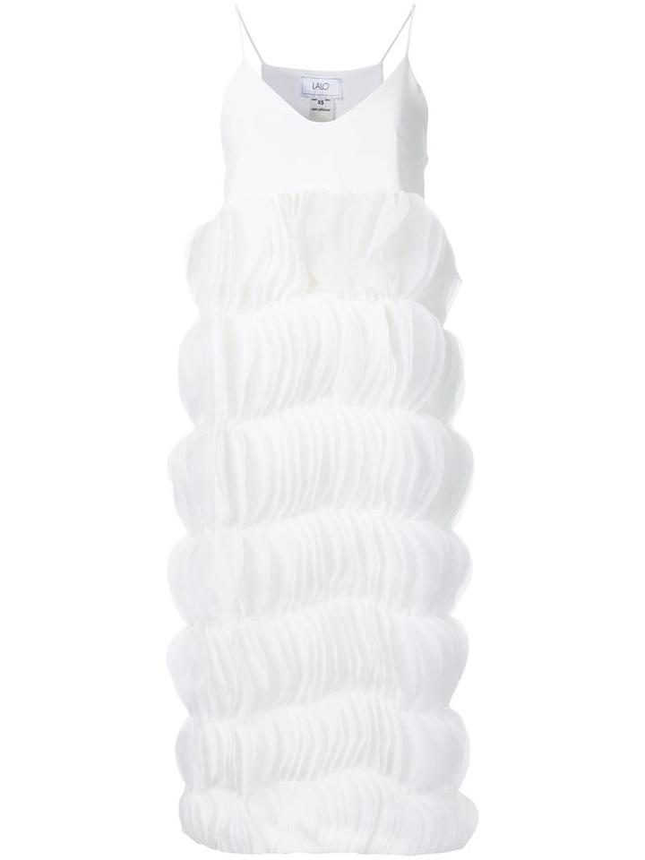 Lalo Hand-cut Scale Detail Dress, Women's, Size: Medium, White, Silk