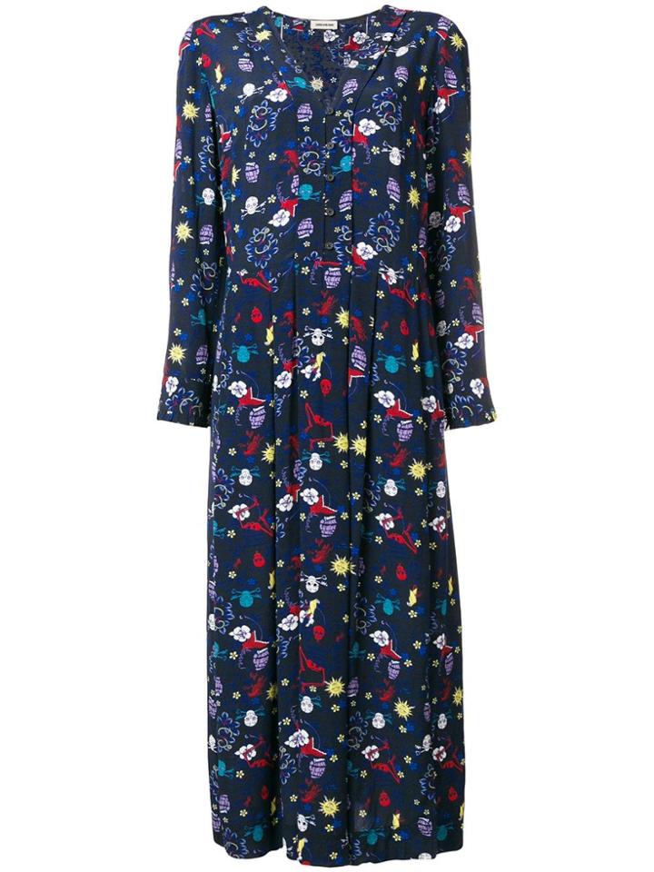 Zadig & Voltaire Print Flared Dress - Black