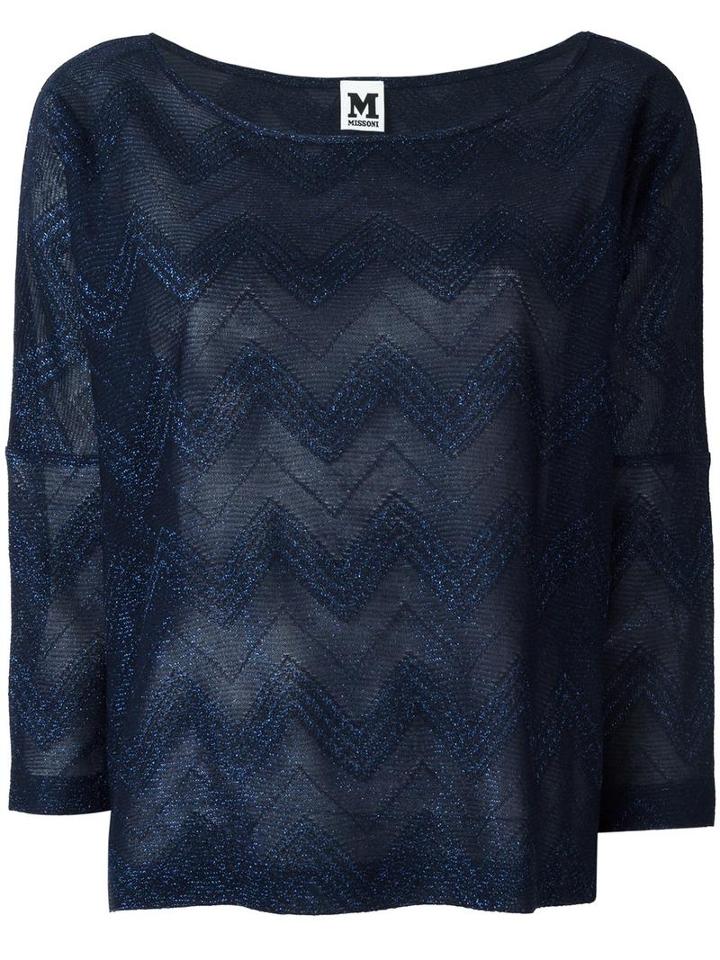 M Missoni Boat Neck Top, Women's, Size: Small, Cotton/viscose/polyamide/polyester
