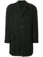 Yohji Yamamoto Vintage Oversized Textured-knit Coat - Black