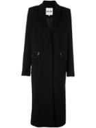 Kenzo Single Breasted Coat, Women's, Size: 42, Black, Cotton/acetate/cashmere/wool