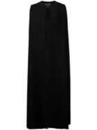 Monique Lhuillier - Floor Length Cape - Women - Polyester - 4, Black, Polyester