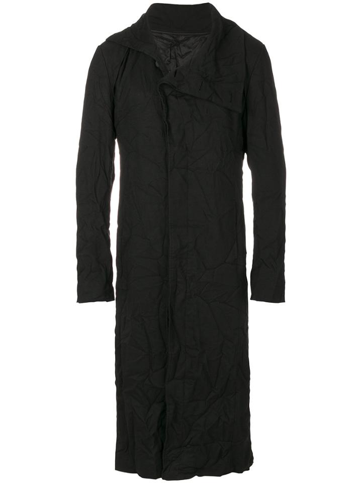 D.gnak High Neck Crinkled Coat - Black