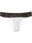 Fleur Du Mal Lace Insert Bikini Bottom, Women's, Size: Xs, White, Polyamide/spandex/elastane