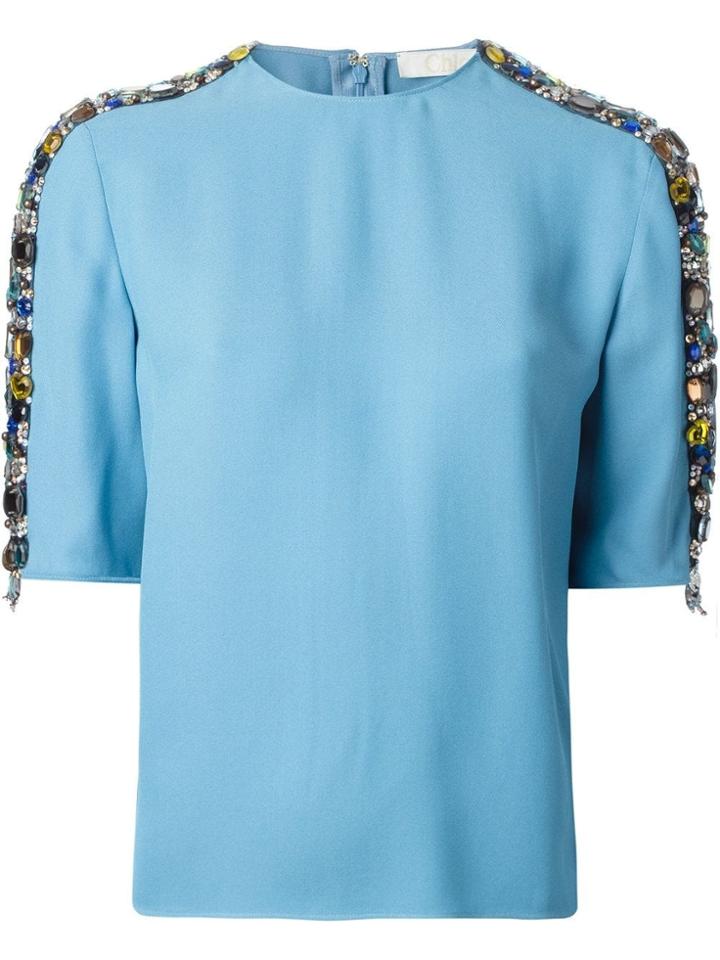 Chloé Jewelled Top - Blue