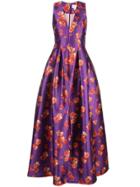 Sachin & Babi Floral Print Ball Gown - Purple