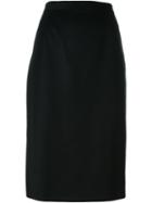 Gianfranco Ferre Vintage Classic Pencil Skirt, Women's, Size: 44, Black