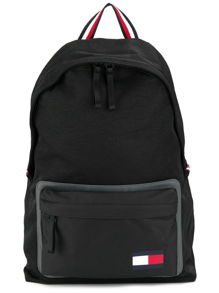 Tommy Hilfiger Utility Logo Patch Backpack - Black