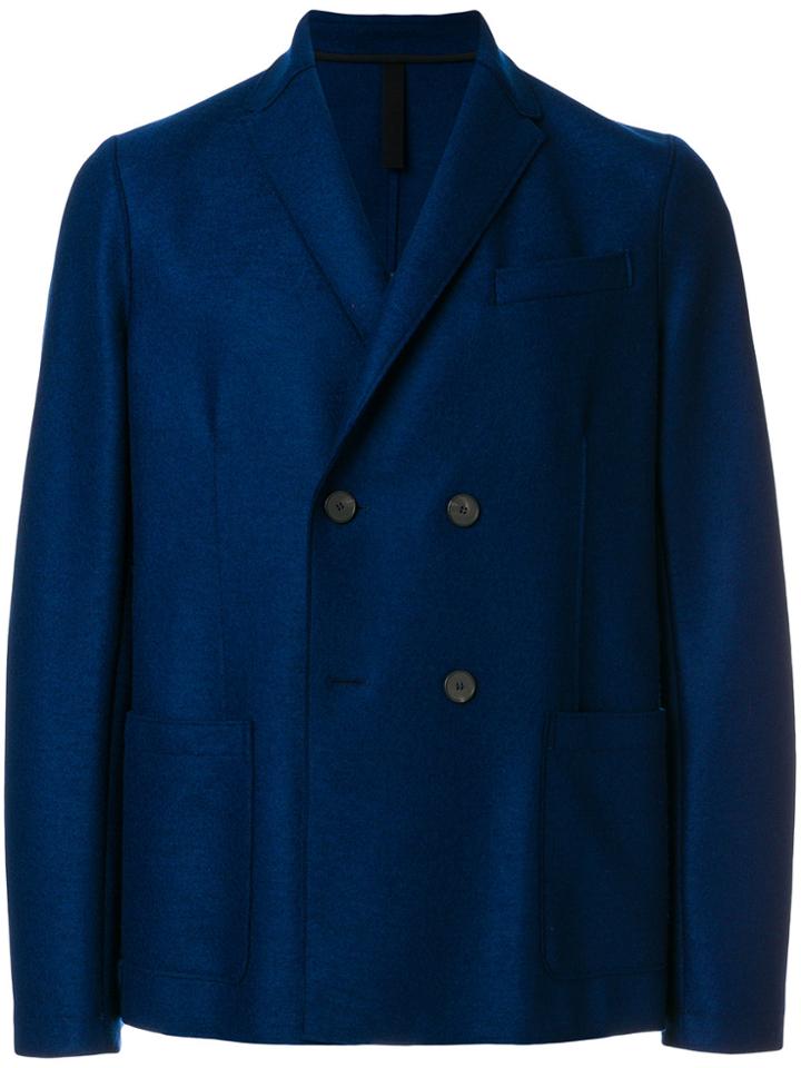 Harris Wharf London Double Breasted Blazer - Blue