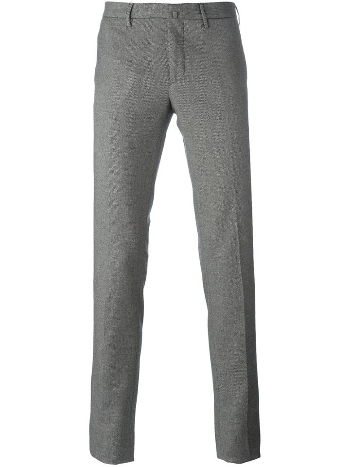 Incotex Slim-fit Trousers, Men's, Size: 48, Grey, Cotton/spandex/elastane