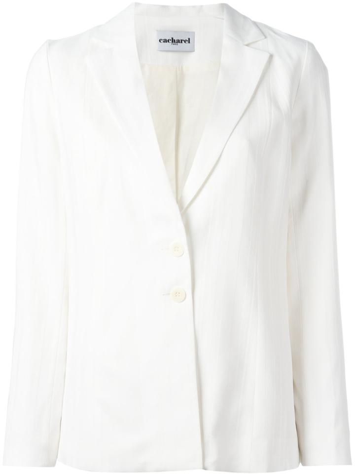 Cacharel - Classic Blazer - Women - Cotton/viscose - 36, White, Cotton/viscose