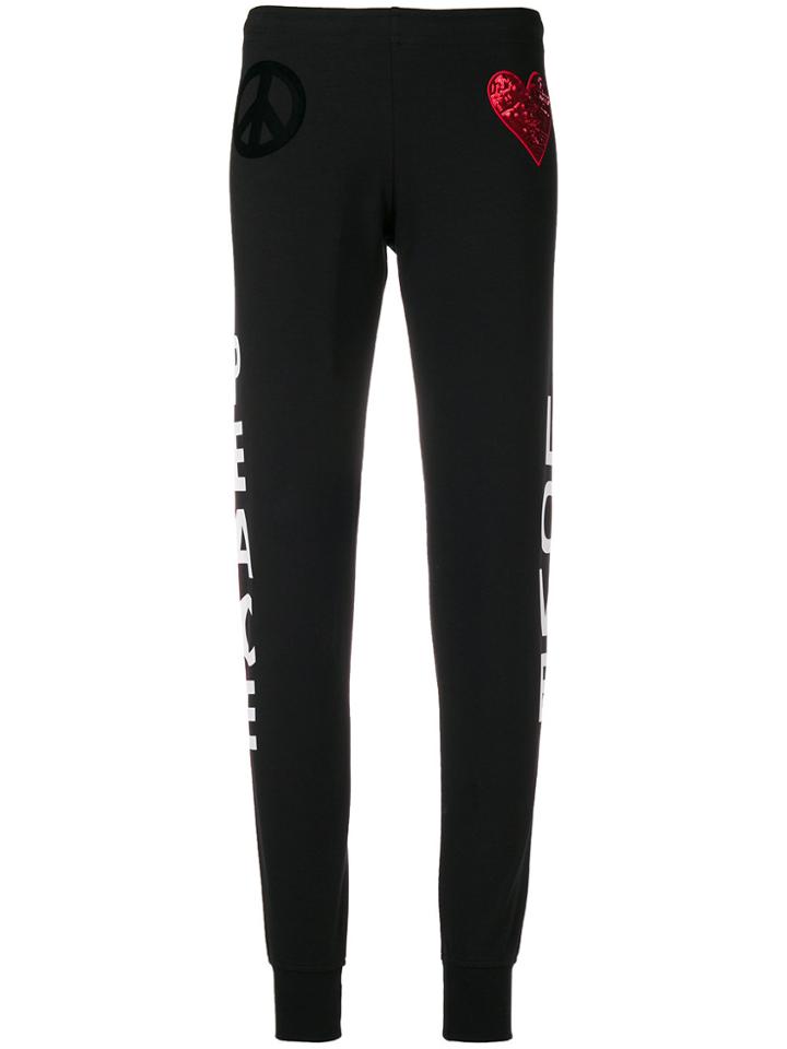 Love Moschino Peace Love Leggings - Black