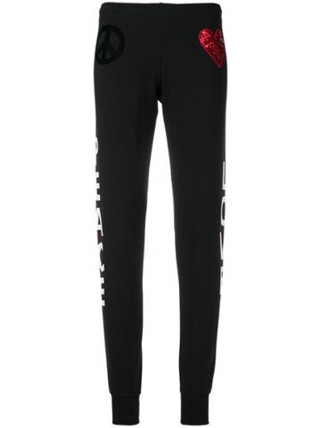 Love Moschino Peace Love Leggings - Black
