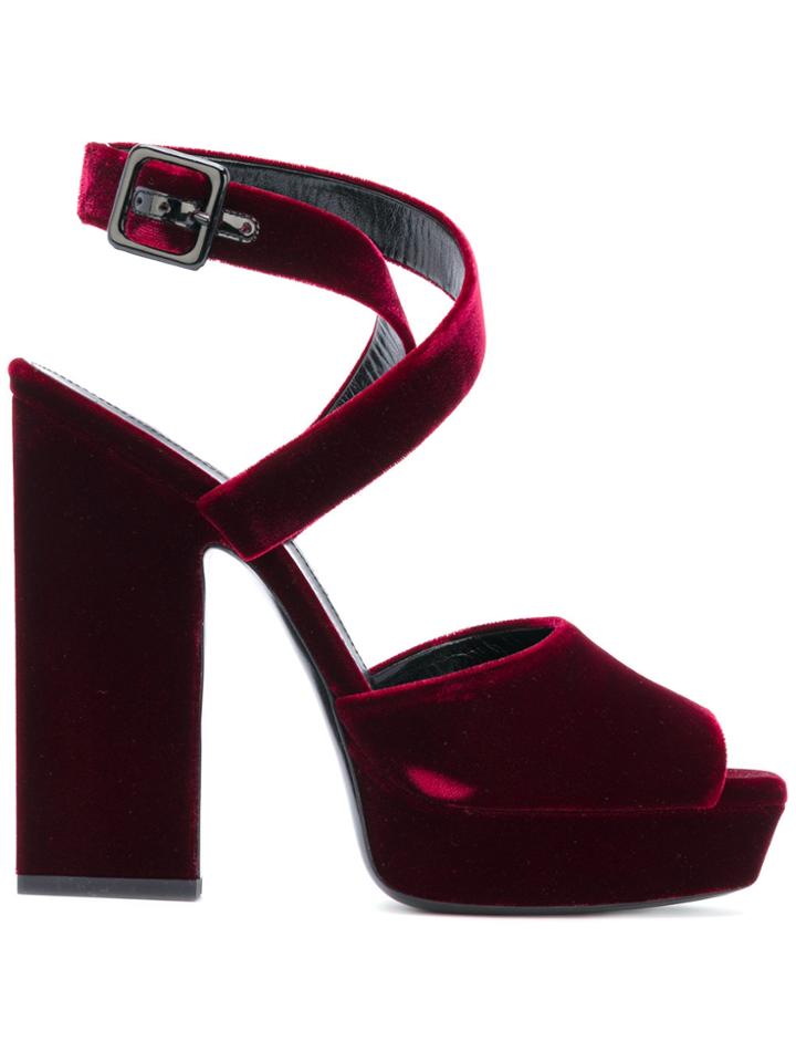 Saint Laurent Debbie Sandals - Red