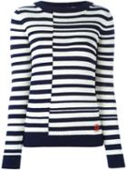 Loewe Striped Sweater, Women's, Size: Xs, Blue, Linen/flax/virgin Wool