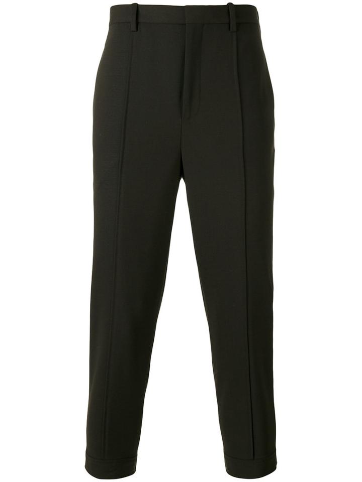 Neil Barrett - Cropped Tailored Trousers - Men - Elastodiene/polyester/virgin Wool - 50, Brown, Elastodiene/polyester/virgin Wool