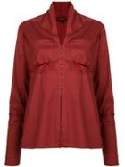 Romeo Gigli Pre-owned Slit Lace-up Detailing Blouse - Red