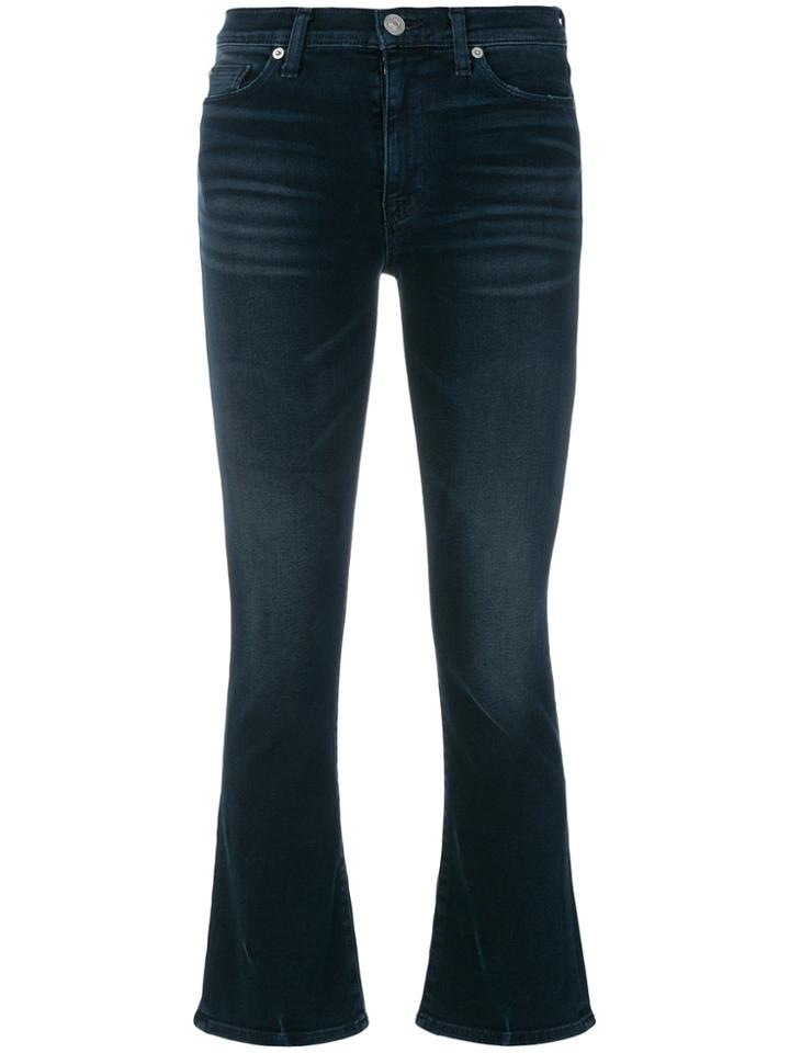 Hudson Cropped Flare Jeans - Blue