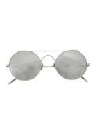 Linda Farrow Round Sunglasses - Metallic
