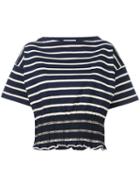 Moncler Cinched T-shirt, Women's, Size: Xs, Blue, Cotton/polyester