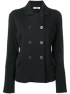 Jil Sander Short Double-breasted Jacket - Black