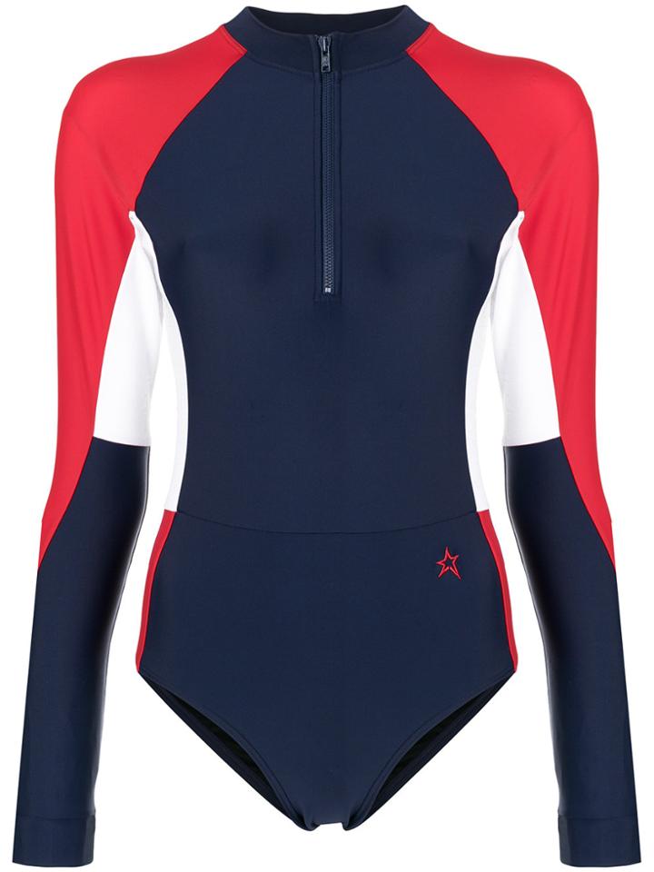 Perfect Moment Color Blocked Spring Suit - Blue