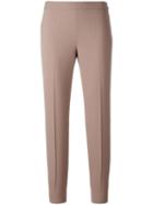 Alberto Biani Cropped Trousers, Women's, Size: 40, Nude/neutrals, Cotton/virgin Wool/spandex/elastane