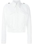 No21 Lace Bomber Jacket, Women's, Size: 40, White, Cotton/viscose/polyamide/cupro