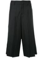 Comme Des Garçons Vintage Pinstripe Cropped Trousers - Black