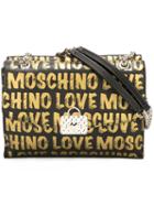 Love Moschino Logo Print Shoulder Bag, Women's, Black
