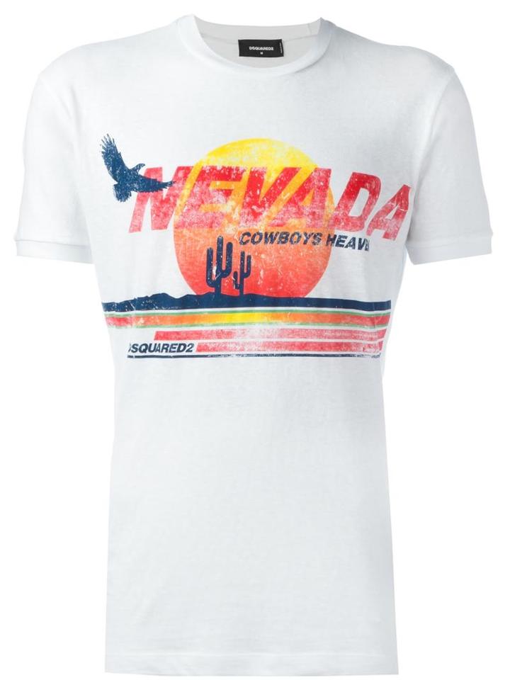 Dsquared2 'nevada' T-shirt, Men's, Size: Medium, White, Cotton