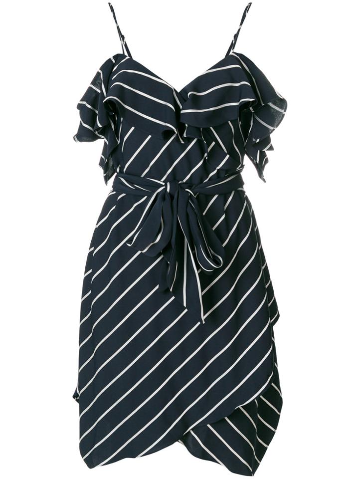 Kendall+kylie Cold-shoulder Frill Dress - Blue
