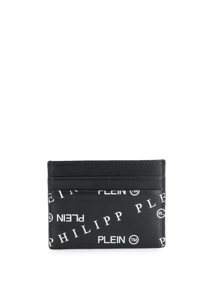 Philipp Plein Credit Cards Holder All Over Pp - Black