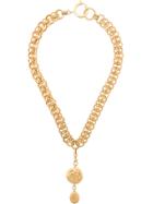 Chanel Vintage Drop Pendant Necklace - Metallic