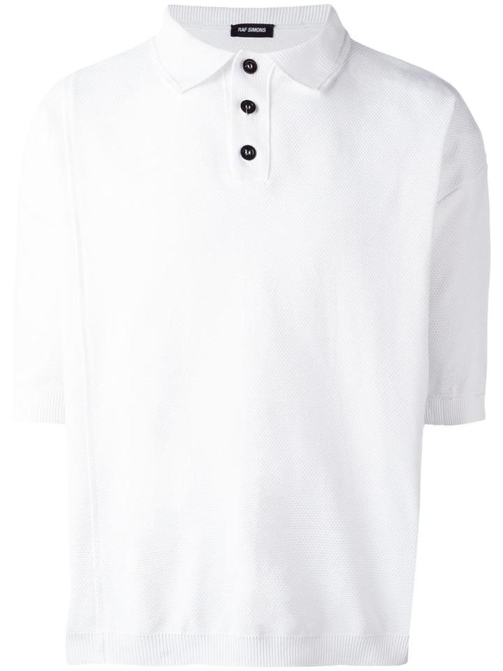 Raf Simons Button Up Sweatshirt, Women's, White, Polypropylene