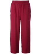 I'm Isola Marras Cropped Trousers, Women's, Size: 42, Red, Acetate/viscose