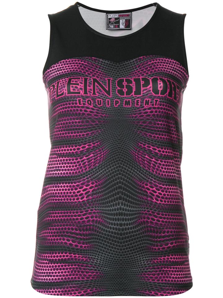 Plein Sport Textured Print Tank Top - Black