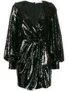 Amen V-neck Sequined Mini Dress - Black