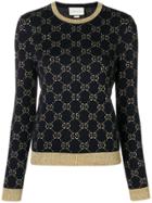 Gucci Gg Supreme Knit Sweater - Black
