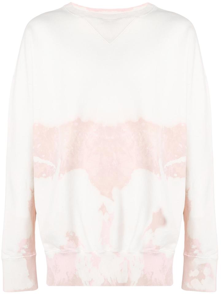 Faith Connexion Bleach Effect Sweatshirt - Pink & Purple