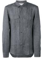 Brunello Cucinelli - Shoulder Straps Shirt - Men - Linen/flax - Xxl, Grey, Linen/flax
