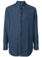 Brioni Denim Pointed Collar Shirt - Blue