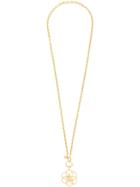 Chanel Pre-owned Locked Cc Logos Pendant Necklace - Gold