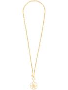 Chanel Pre-owned Locked Cc Logos Pendant Necklace - Gold