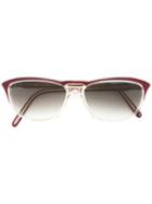Yves Saint Laurent Vintage Rectangular Frame Sunglasses, Women's, Red