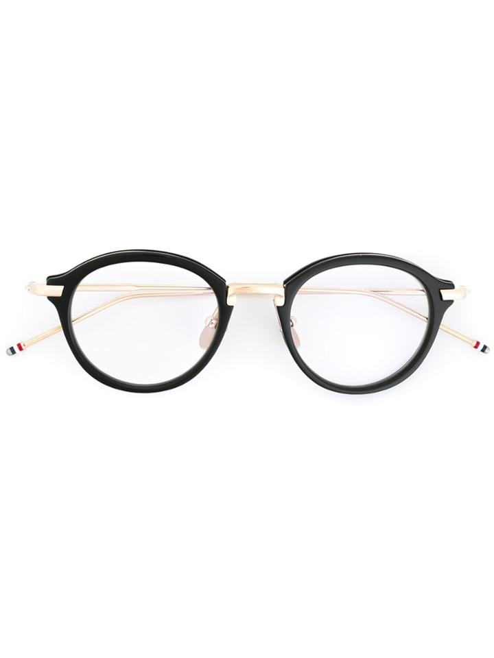 Thom Browne Eyewear Round Frame Glasses - Black