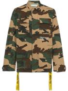 Off-white Camouflage Cotton Field Jacket - Green